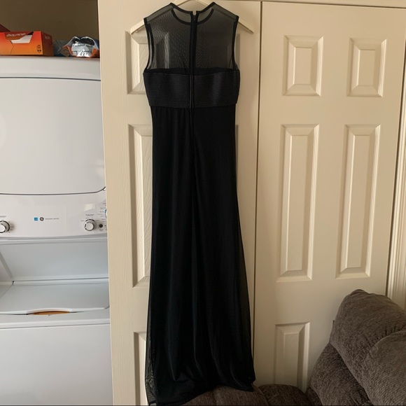 Designer Tadashi Shoji - Floor Length Mesh Dress - Size 02P - Picture 4 of 8